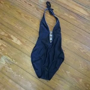 Allen B black one-piece bathing suit